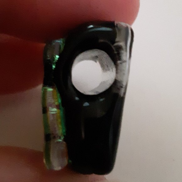 Dichroic Fused Glass Pendant - Picture 2 of 7